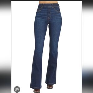 SPANX Pull-on Flare Jeans In Midnight Shade Small-petite